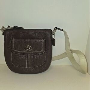 Coach Small Chocolate Pebble Grain Bag